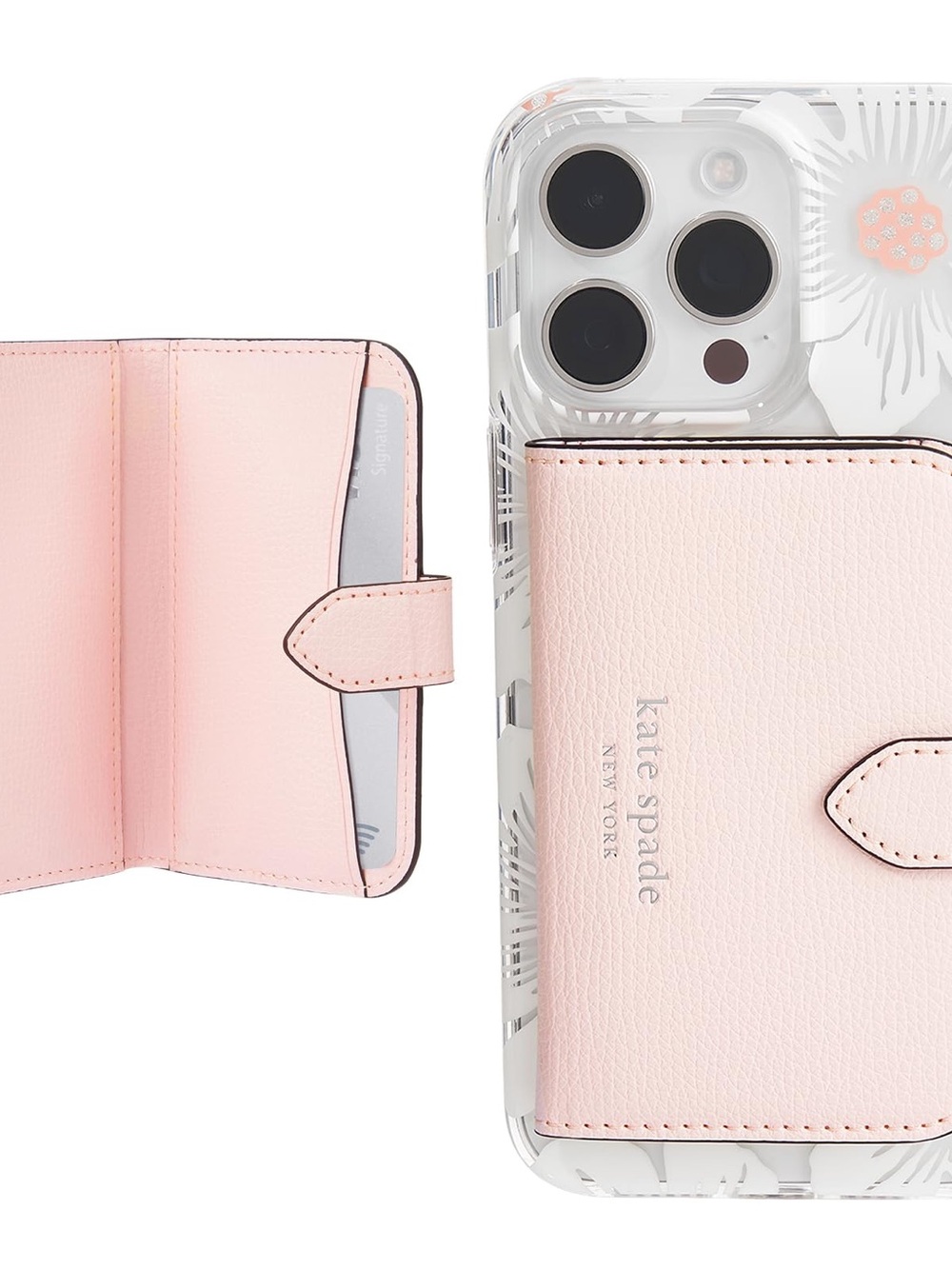 Kate Spade New York Pink Magnetic Phone Wallet - case not included!